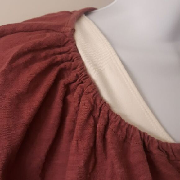 ANN TAYLOR Loft, crop top, short sleeve with tie front, XS - Picture 3 of 7